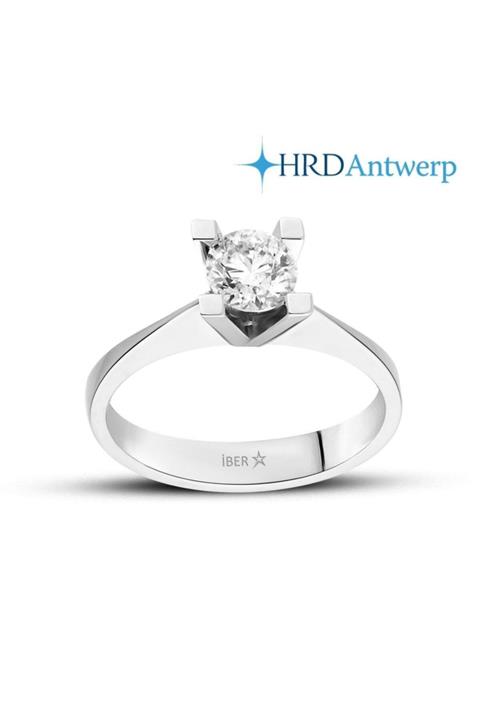 İBER DIAMOND Iber G Renk Sı2 0.50 Karat Pırlanta Tektaş Yüzük-syzg025-050hrd