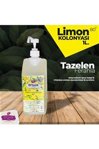 Efşan Hediyelik ve Kozmetik 2 Adet Limon Kolonyası 80° Derece Sprey Başlıklı Kalıcı Limon Kokulu 1000 Ml