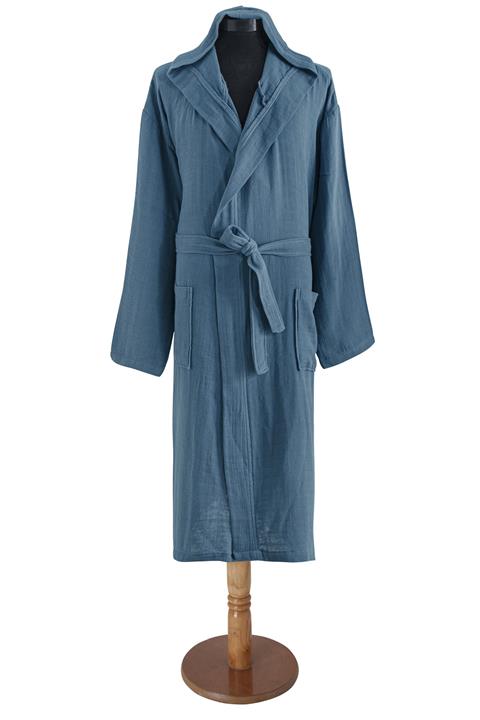 Lunanino Unisex İndigo Bornoz