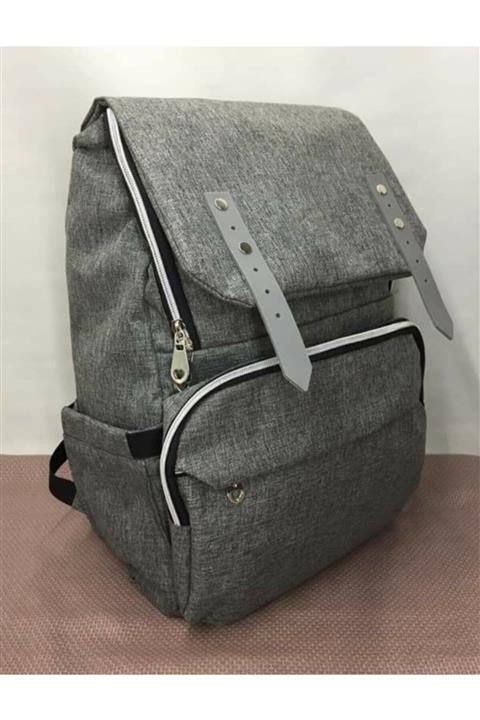 USF Gri Bebek Bakım Çantası Lüx Anne Bebek Bakım Sırt Çantası (d)