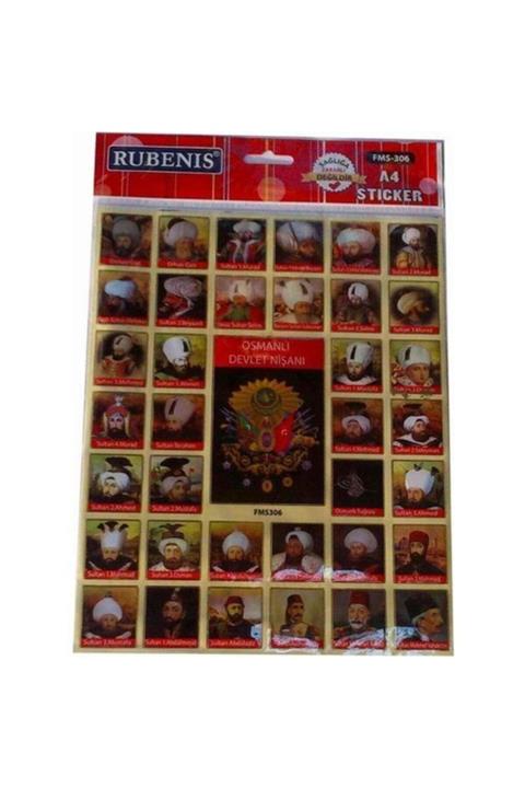 Rubenis Fms-306 Osmanlı Padişahları Portreli Sticker
