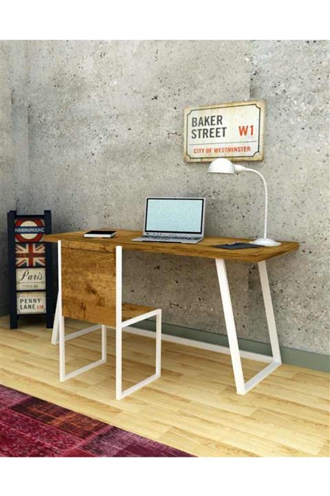Archi Ahşap Atölyesi Akron White Çalışma Masası 150 Cm