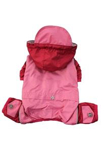 Pawstar Pink Raincoat Romper Köpek Tulum Yağmurluğu Küçük Irk Köpek Kıyafeti