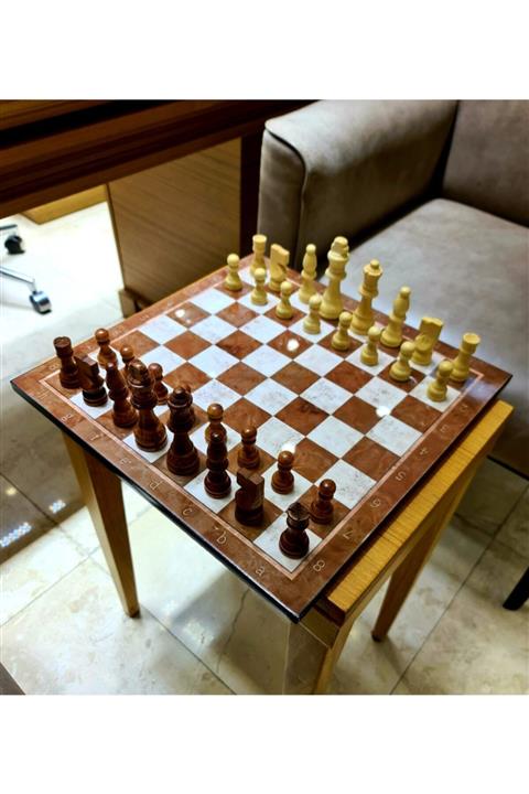 WOVMAN Ahşap Satranç Takımı/mocha