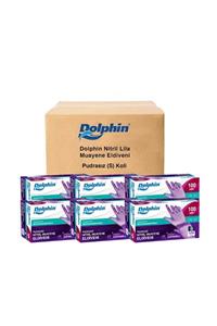 Dolphin Lila Nitril Eldiven Pudrasız (S) 10 PK x 100 Adet (Koli)