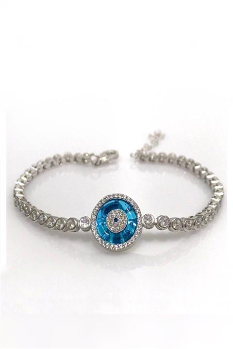 TMEC TAKI Camgöz Tamtur Suyolu Gümüş Bileklik