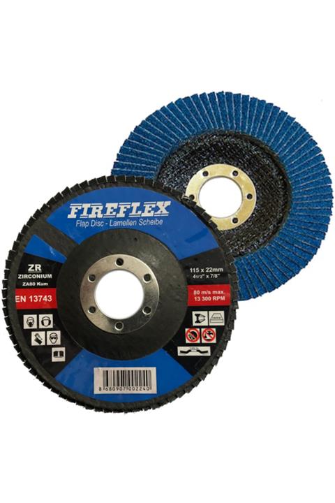 EldenHırdavat Fireflex 115x22 mm Zirkonyum Flap Disk Zımpara 60 Kum