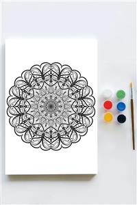 Postermanya Mandala Tuval Kanvas Tablo Boyama Hobi Seti 16 (40x60cm)