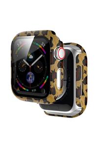 Microsonic Apple Watch Se 44mm Kılıf Hard Full Protective Cover Bumper Leopard 2