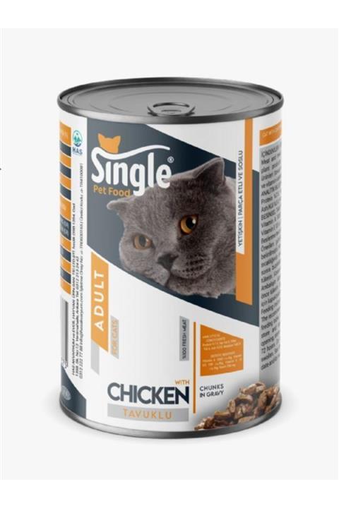 SINGLE Tavuk Etli Kedi Konservesi 400gr