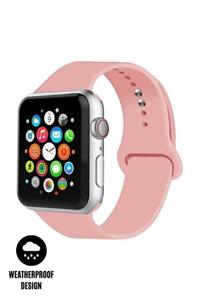 Noriyen Apple Watch 1 2 3 4 5 6 Serisi Uyumlu 42 Mm - 44 Mm Uyumlu Kayış Kordonu - Pembe