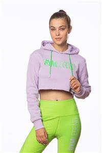 Gymlegend Siren Kadın Kapüşonlu Kısa Sweatshirt - Lila