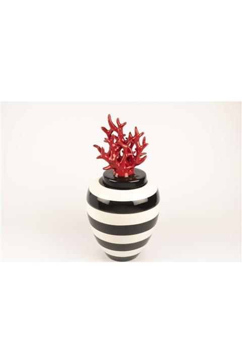 Mikasa Moor Siyah Çizgili Seramik Küp