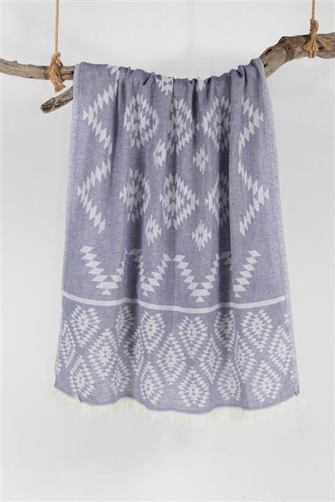 Bedinn Peştemal Jacart Kilim Lacivert