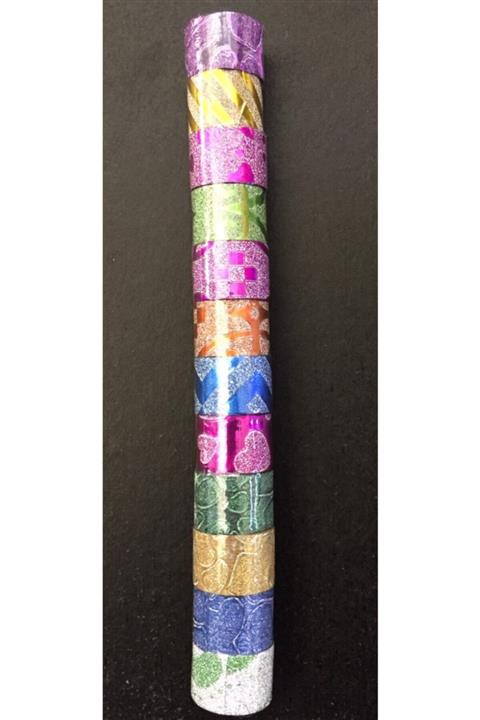 Marla A140 Shıny Mını Dekoratif Simli Şekilli Mini Bant Set 12 Li Paket