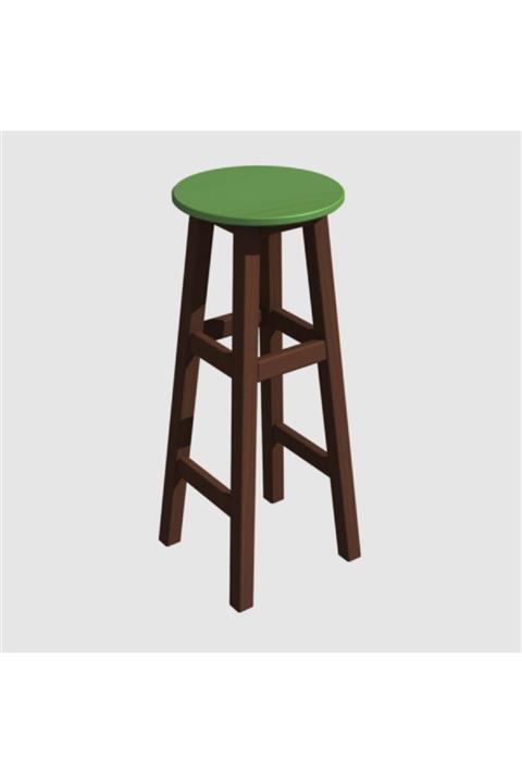 Arbre Döner Tabure 75 Cm - Çikolata Renk Iskelet- Tabla Renk Seçenekli