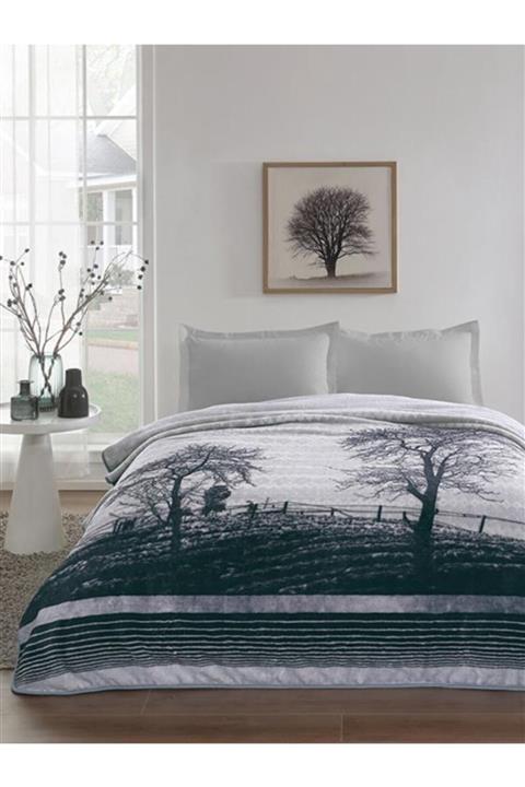 Özdilek Tek Kişilik Battaniye 155x215 Wood Gri