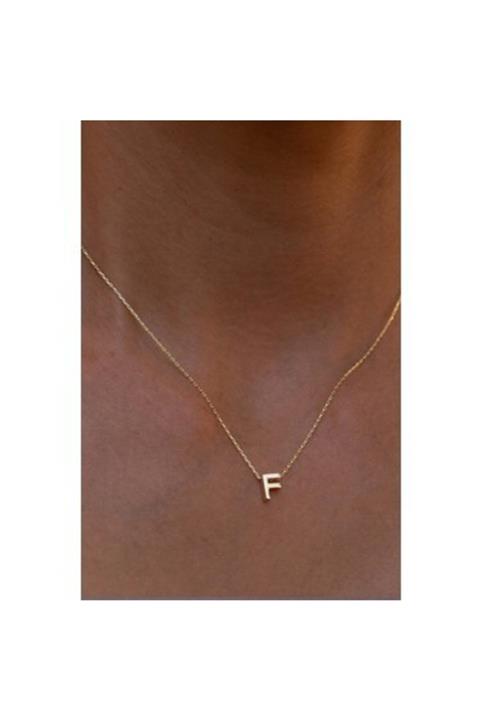 Kayalar Kuyumculuk Altın Harf Kolye F Harfi
