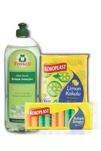 Frosch Aloe Veralı Sıvı Bulaşık Deterjanı 750 Ml & Koroplast Sünger & Bez Seti