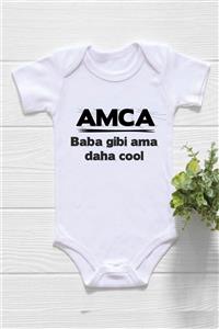 BabyLimon Amca Baba Gibi Ama Daha Cool Baskılı Bebek Body