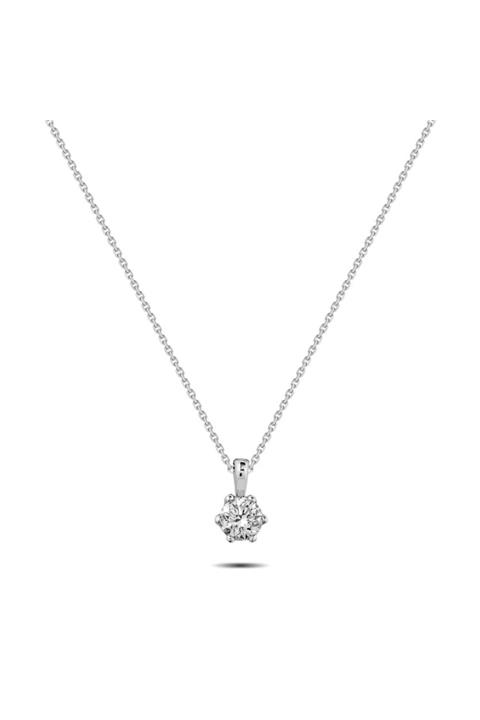 Niş Pırlanta 0,25 Karat Tektaş Pırlanta Kolye