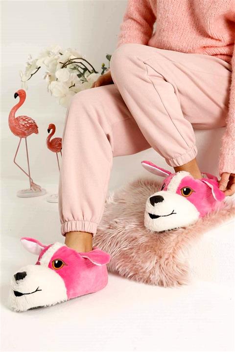 Ccway Kadın Köpekli Ev Pandufu Fuje