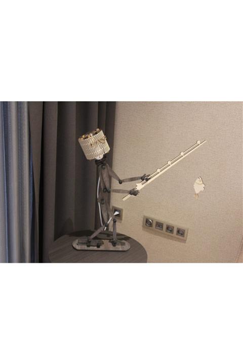 Arel Ahşap Lanbader Ve Abajur