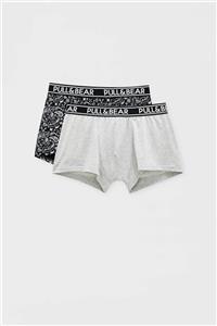 Pull & Bear 2’Li Pull&Bear Elastik Belli Boxer Paketi