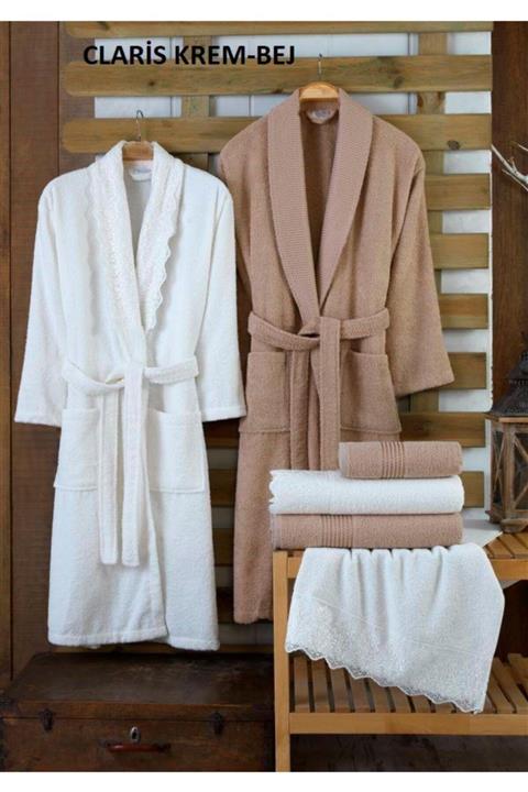 Soley Clarisdantelli Aile Banyo Seti Bej-krem