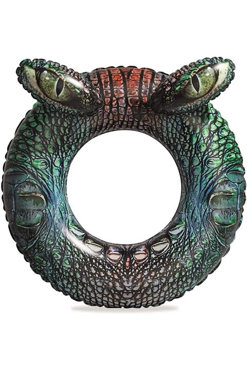 elife shop Es36122 Gerçekçi TimsahKaplan Gözlü Havuz  Deniz Simit91 cm