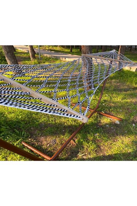 AYDUĞAN ZÜCCACİYE Tek Kişilik Pamuk El Örgüsü Hamak 110 cm x 300 cm