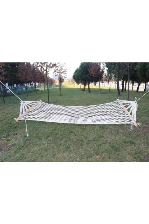 EXİZTİCARET Çift Kişilik Çift Örgülü Pamauk Hamak Bağlama Ipli (130 CMX2,5 M) -300 Kg Taşıma)