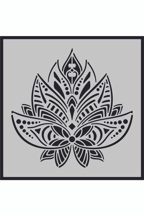 ada sanatsal Stencil Mandala Boyama Şablonu H033