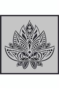 ada sanatsal Stencil Mandala Boyama Şablonu H033