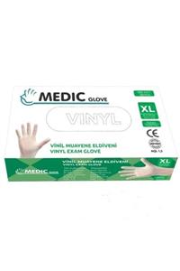 Medic Glove Medıc Glove Pudrasız Vinil (vınyl) Muayene Eldiveni-10 Paket 100'lü (x-large)