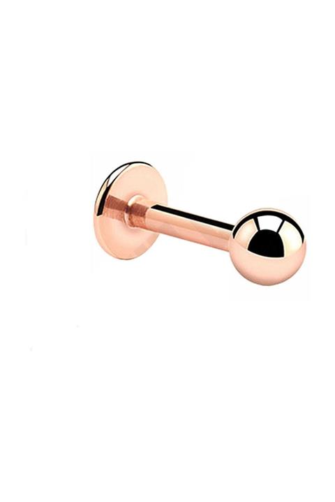 Cadının Dükkanı Cerrahi Çelik Rose Rengi Kulak-dudak-burun Piercing (bar  10 Mm)