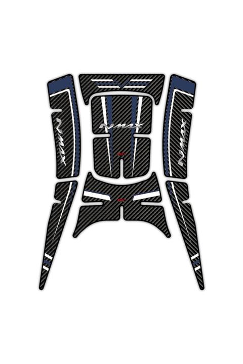 GP KOMPOZİT Yamaha Nmax 125-155 2021 Uyumlu Tank Pad Seti Mavi