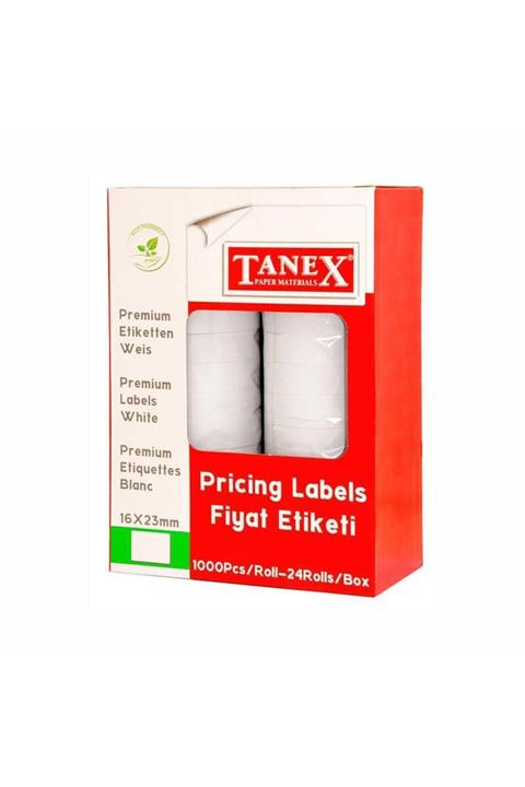 Tanex 16x23 Çift Kafa Etiketi 24 Lü Kt