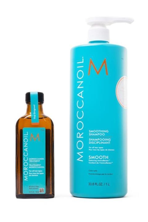 Moroccanoil Treatment Bakım Yağı 100 Ml + Smoothing Şampuan 1000 Ml
