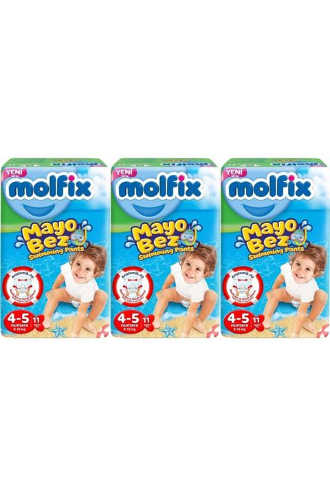 Molfix Swimming Pants (Mayo Bez) Beden:4-5 (9-15kg) 33 Adet