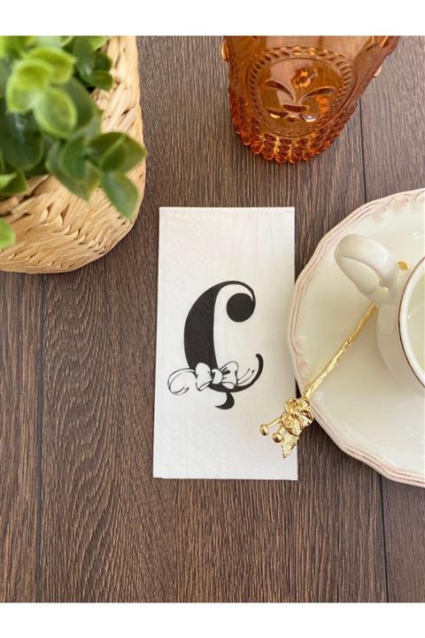 busrasdesign Ç Harfi Sunum Peçetesi 20'li