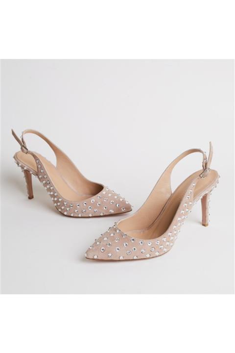 Jabotter Claire Latte Süet Stiletto 8 Cm