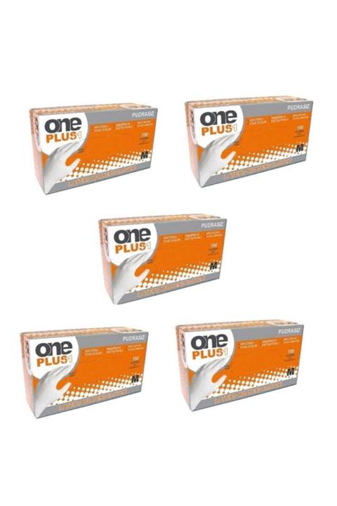 Oneplus One Plus Latex Pudrasız Muayene Eldiven 5 X 100 Adet Medium