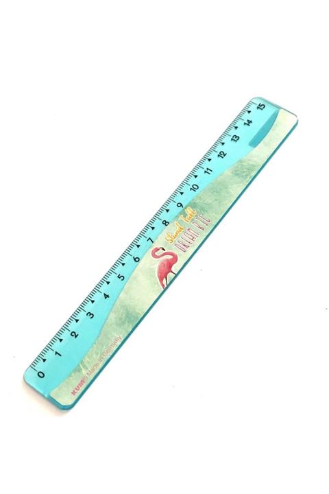 Kum 15 cm Plastik Cetvel Flamingo Desenli