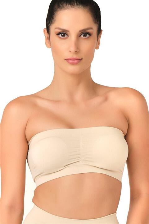 Elissa Seamless Straplez Pedli Sporcu Bustiyer - Ten