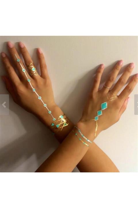 TEKNOPARS Metallic Tattoo - Metalik Geçici Dövme Şablonu