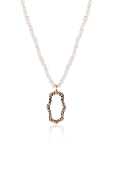 Takika Pencere Kum İnci Kolye