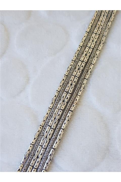 Canka Kalın Ithal 6 Sıra Gümüş Erkek Bileklik