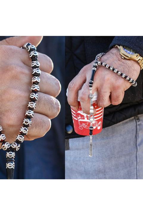 TESBİHCİBABA Gümüş Işlemeli Kuka Tesbih Tb7131