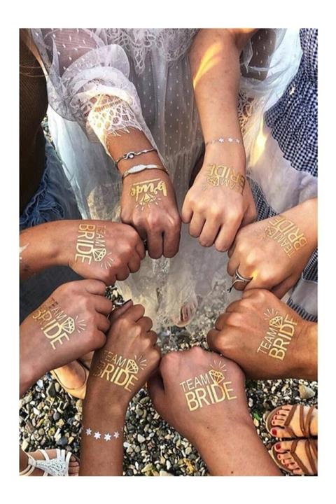 Deniz Yıldızı Sanat Team Bride + Bride Geçici Dövme (7+1 Adet)